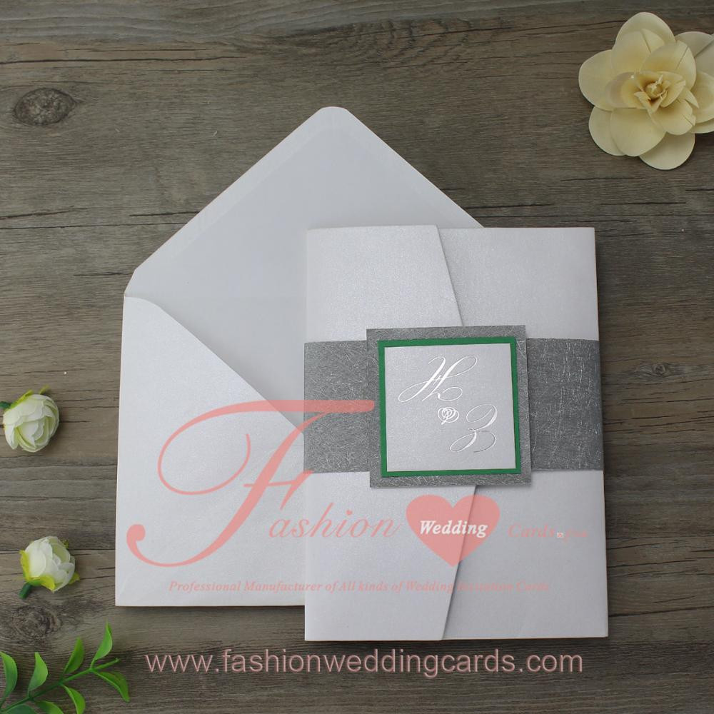 Affordable Pocket Wedding Invitations
 Affordable Custom Pocket Fold Ireland Wedding Invitations