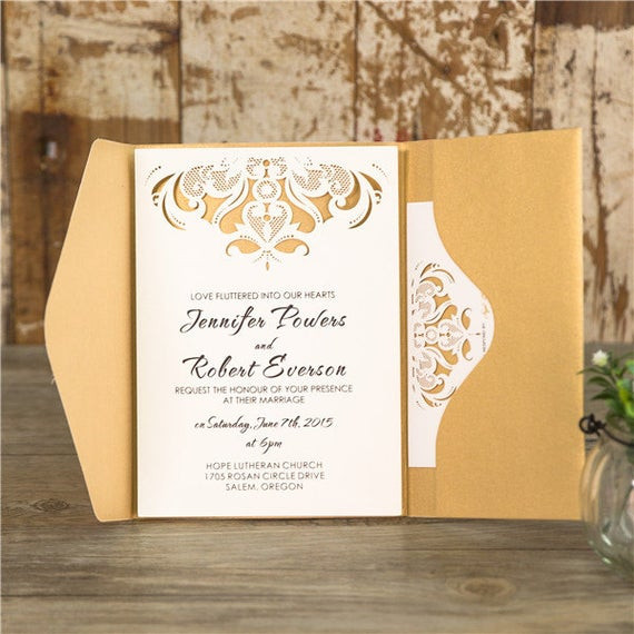 Affordable Pocket Wedding Invitations
 10 Affordable Luxurious Pocket Wedding Invitation Set