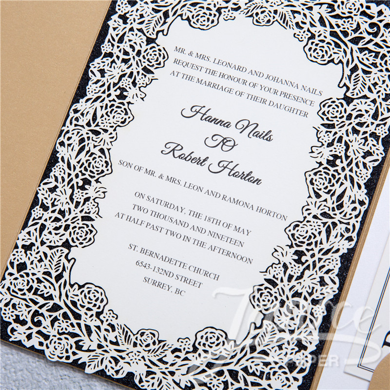 Affordable Pocket Wedding Invitations
 Affordable Luxurious Pocket Wedding Invitation WPFB2116