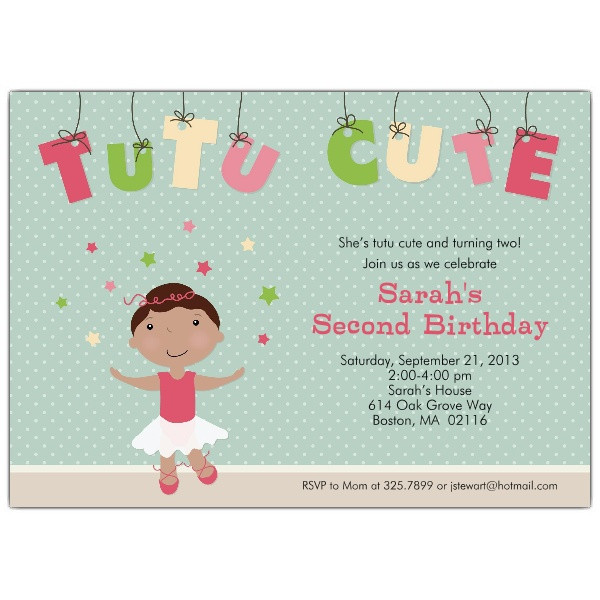 African American Birthday Invitations
 Tutu Cute African American Birthday Invitations