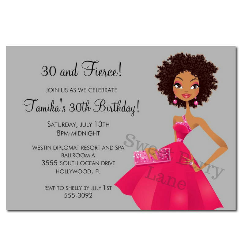 African American Birthday Invitations
 African American Party Invitation African American Birthday