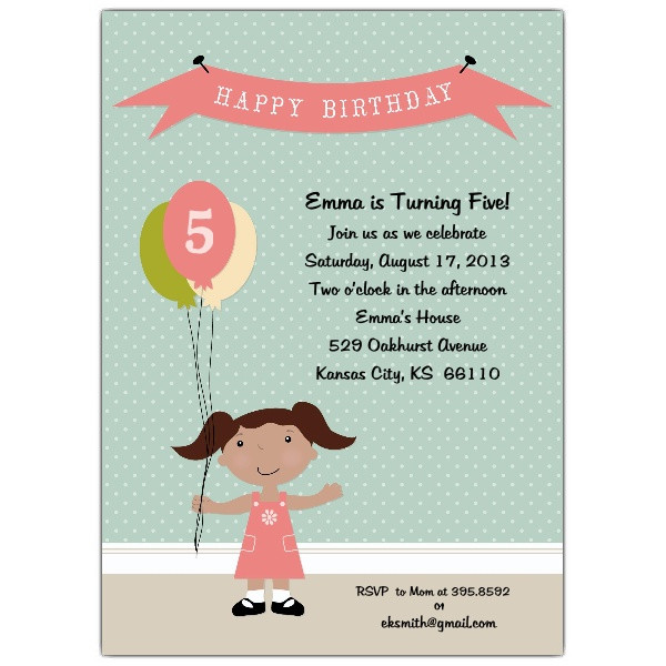 African American Birthday Invitations
 Birthday Girl African American Party Invitations