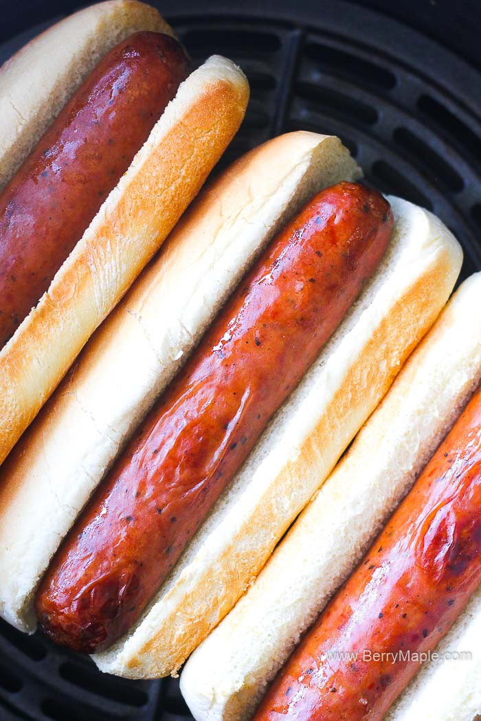 Air Fryer Hot Dogs
 Air fryer hot dogs Video Berry&Maple