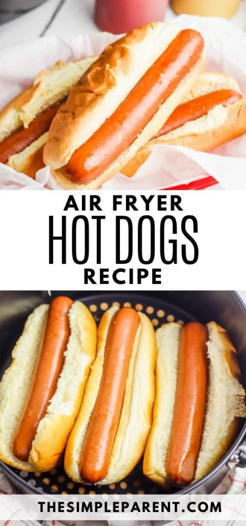 Air Fryer Hot Dogs
 Can You Cook a Hot Dog in Air Fryer • The Simple Parent