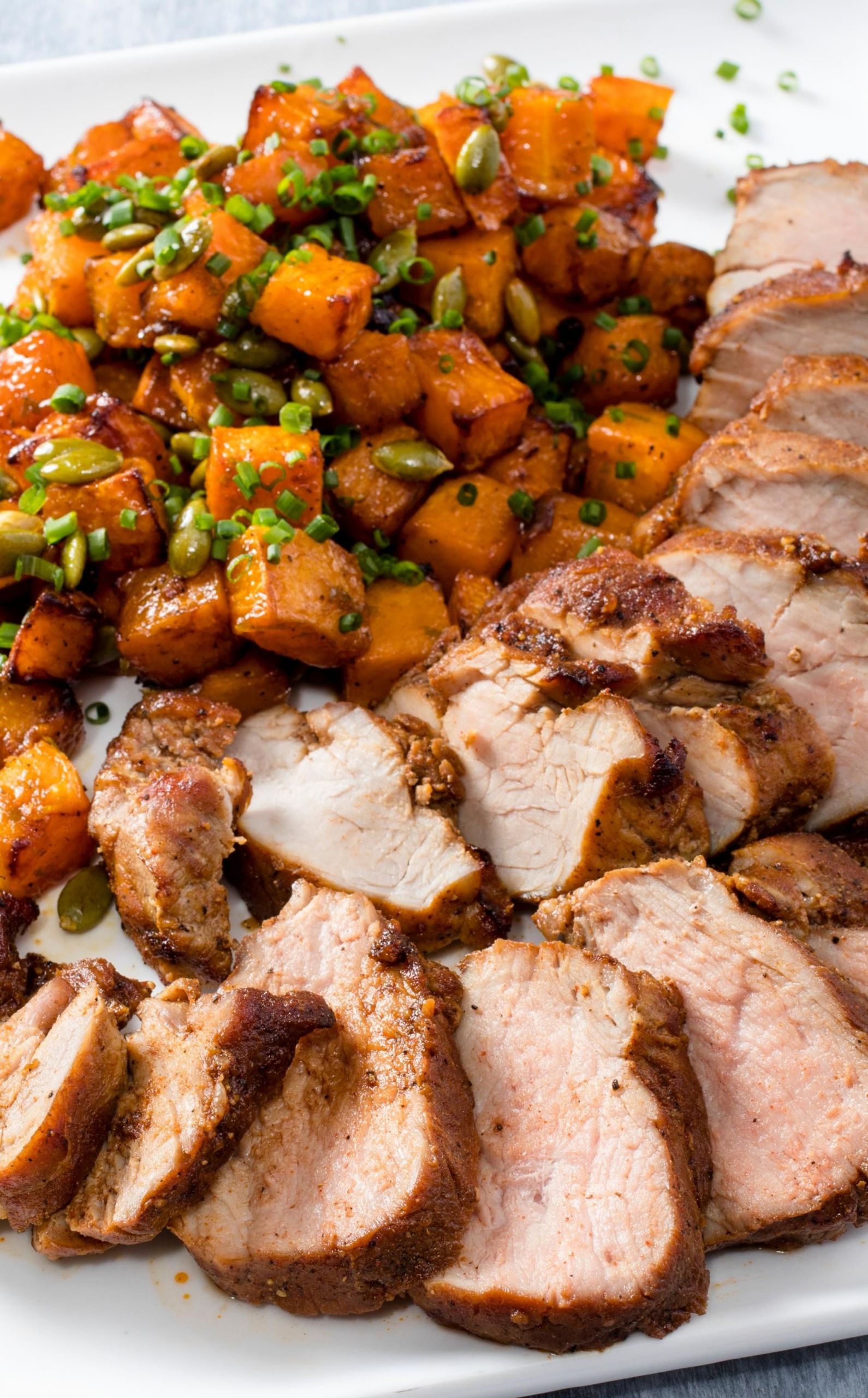 Air Fryer Pork Tenderloin
 Air Fryer Sweet and Smoky Pork Tenderloin with Butternut