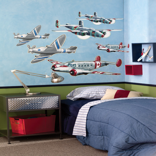 Airplane Pictures For Kids Room
 Wall Mural Inspiration & Ideas for Little Boys Rooms