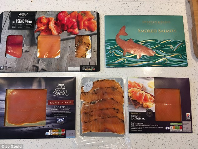 Aldi Smoked Salmon
 Blind taste test of Christmas food where luxury items from