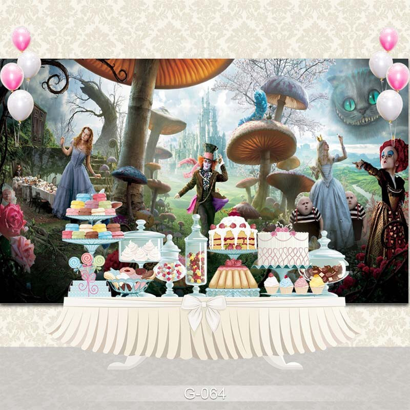 Alice In Wonderland Kids Party
 Vinyl graphy Background Magic Movie Alice in