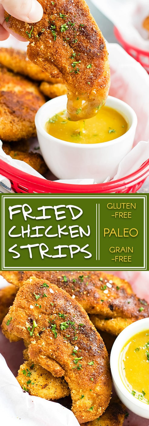 Almond Flour Chicken Tenders
 Paleo Fried Chicken Tenders with Honey Mustard Sauce