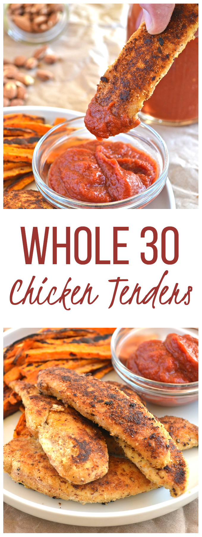 Almond Flour Chicken Tenders
 Whole30 Chicken Tenders Little Bits of