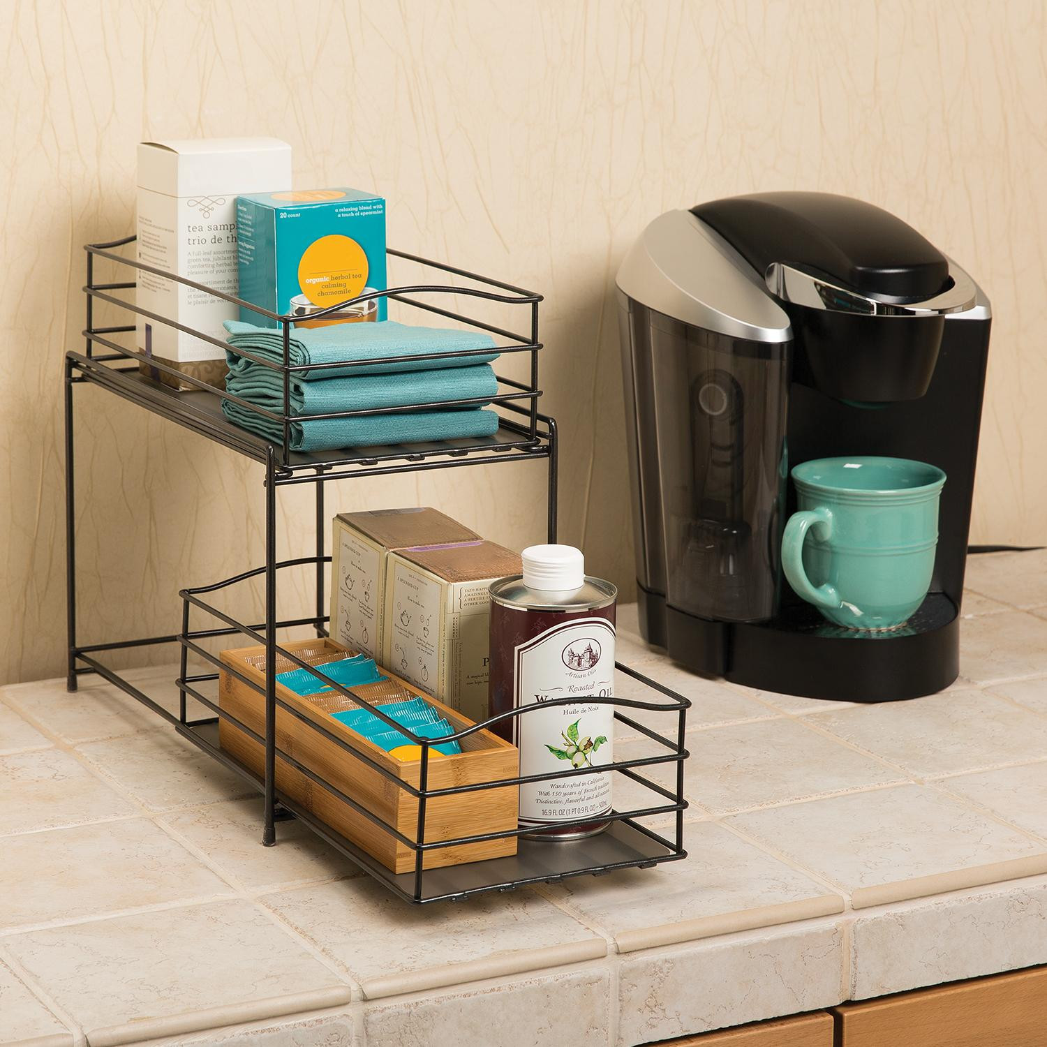 Amazon Kitchen Organizer
 Amazon Seville Classics 2 Tier Sliding Basket