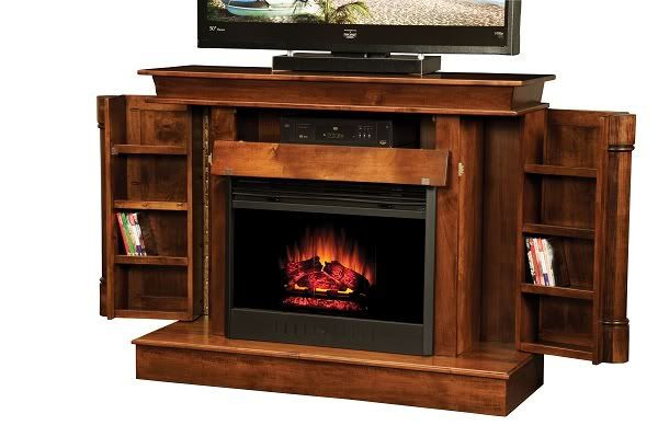 Amish Electric Fireplace
 Amish Solid Wood Electric Fireplace White Traditional