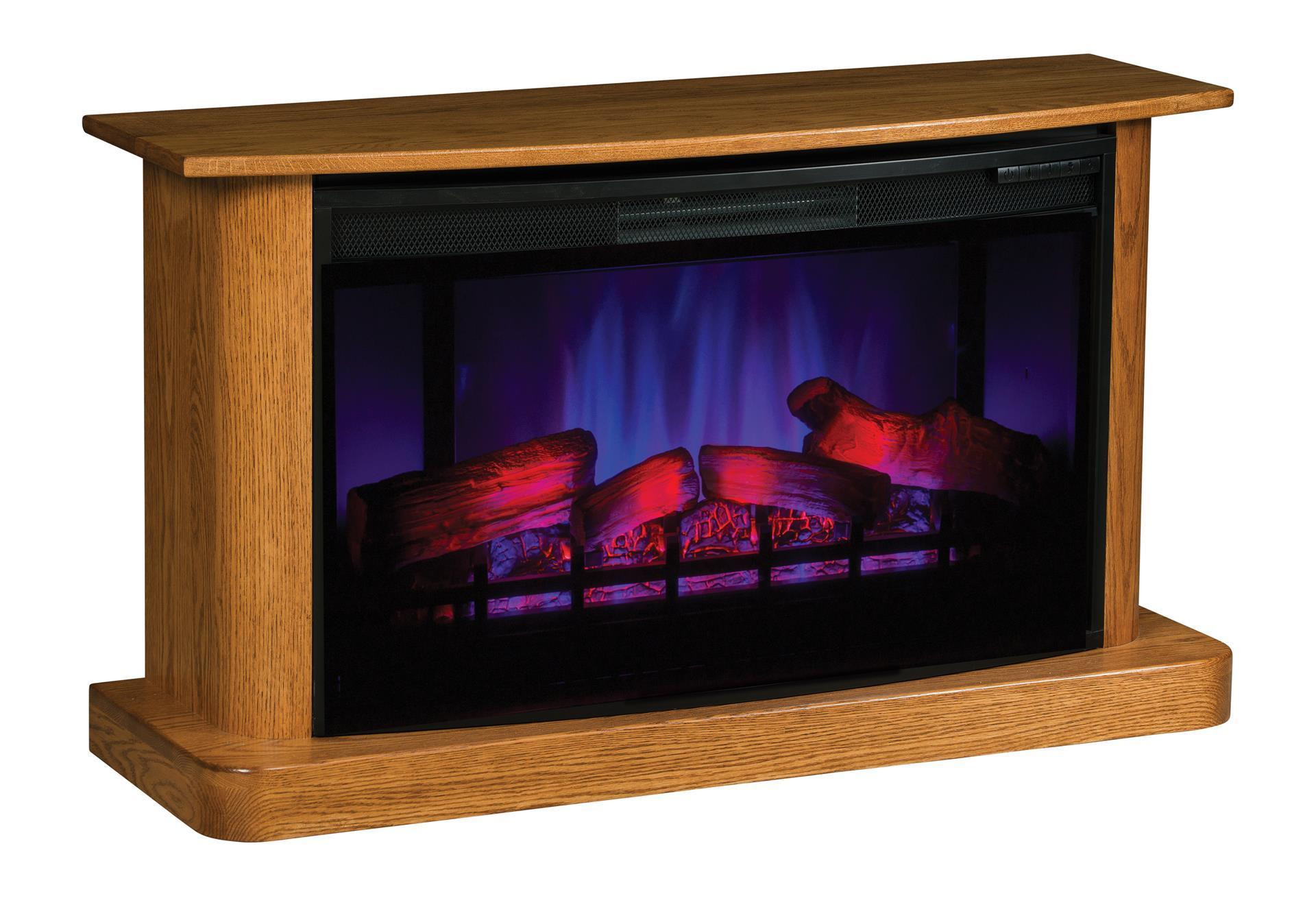 Amish Electric Fireplace
 Real Wood Electric Fireplace With Remote from DutchCrafters