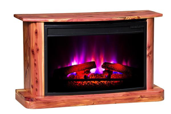 Amish Electric Fireplace
 Rustic Cedar Electric Fireplace from DutchCrafters Amish