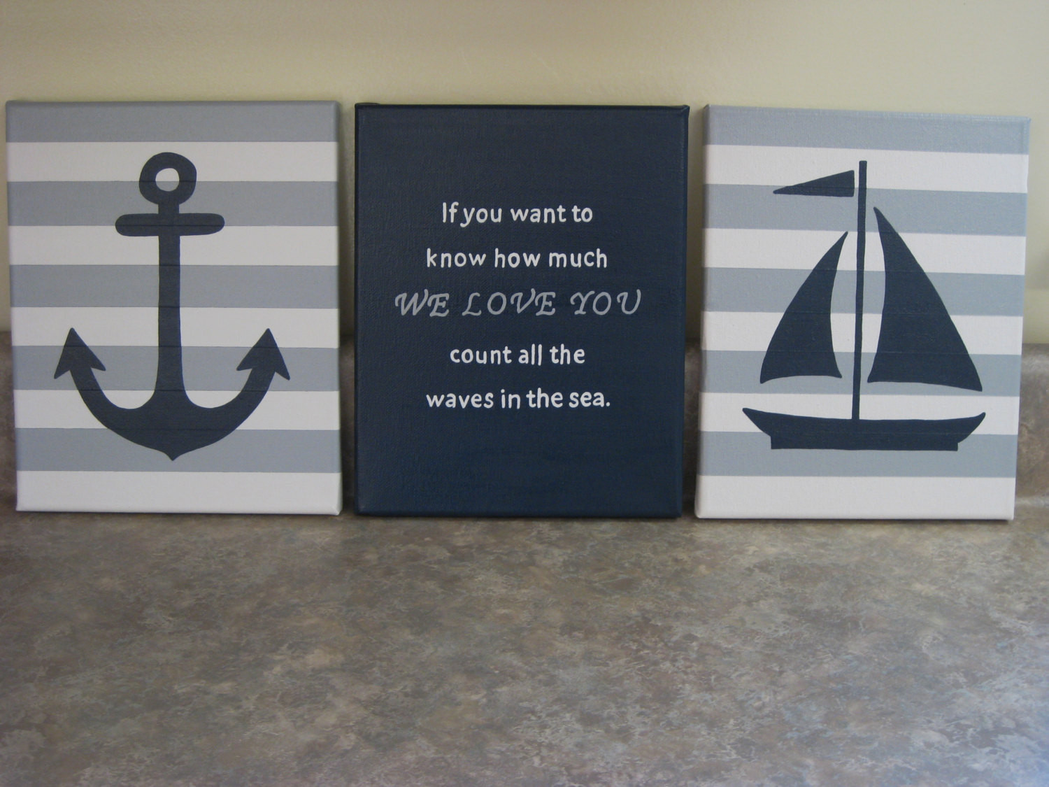 Anchor Baby Room Decor
 Nautical nursery wall decor baby boy girl nautical 8x10