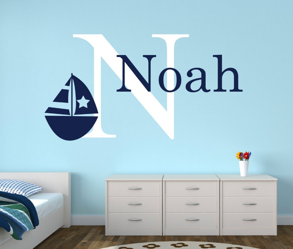 Anchor Baby Room Decor
 Personalized Name Nautical Baby Room Decor Wall Stickers