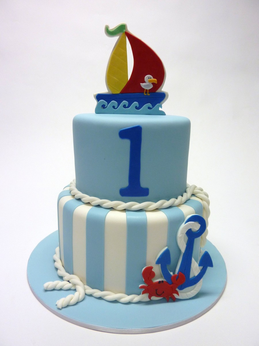 Anchor Birthday Cakes
 Nautical 1St Birthday CakeCentral