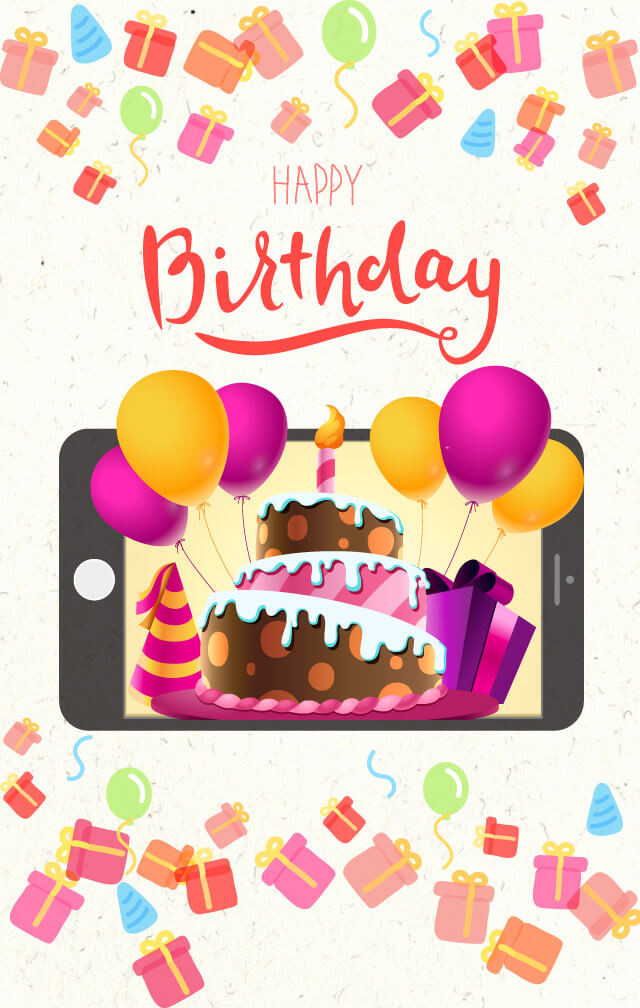 Animated Birthday Card
 A Trendy Style of Greeting Cards for Mobile AmoLink