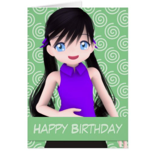 Anime Birthday Cards
 Friendly Anime Birthday Card