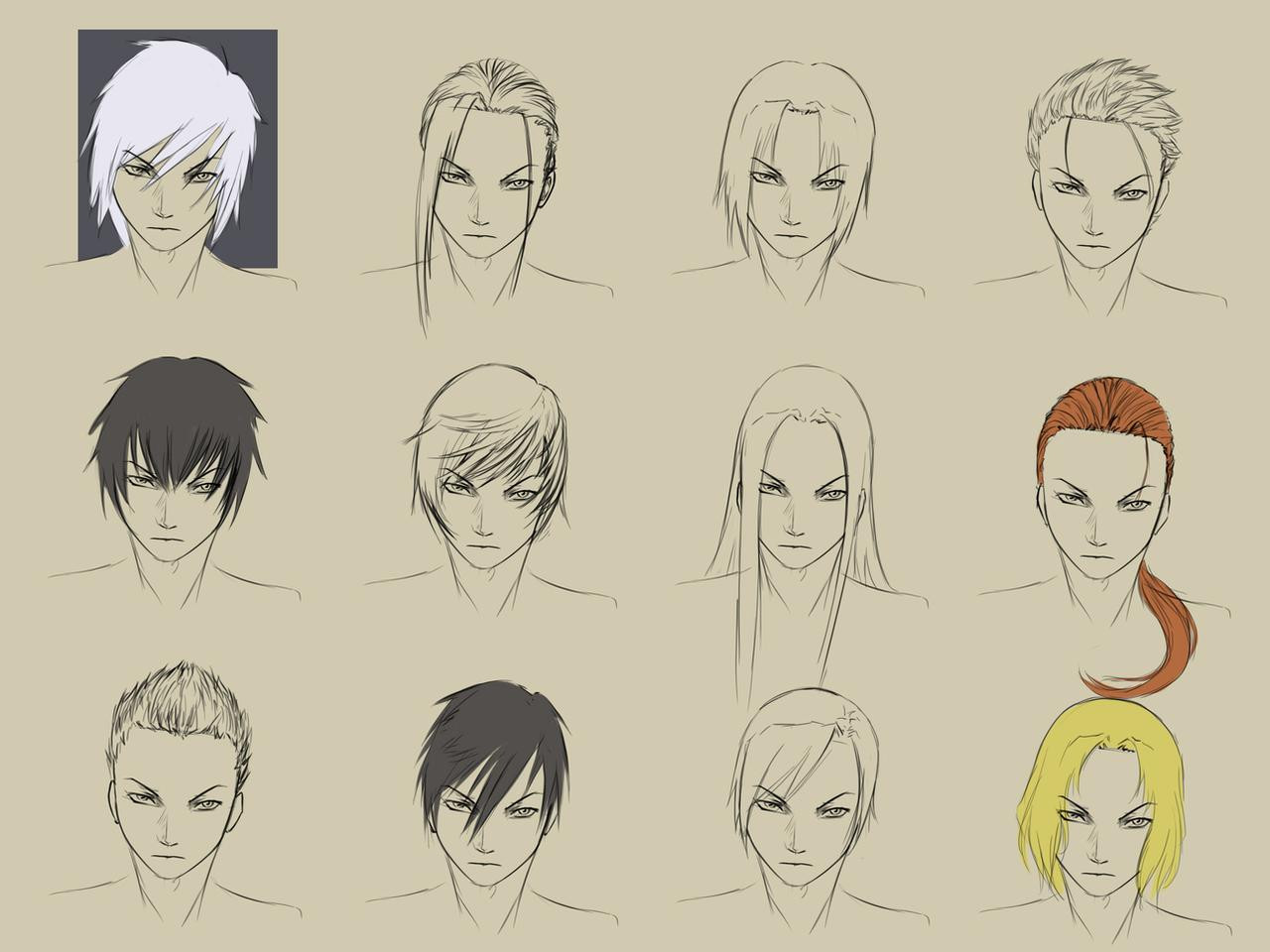 Anime Boy Hairstyle
 Male Hairstyles by forgotten wings on DeviantArt