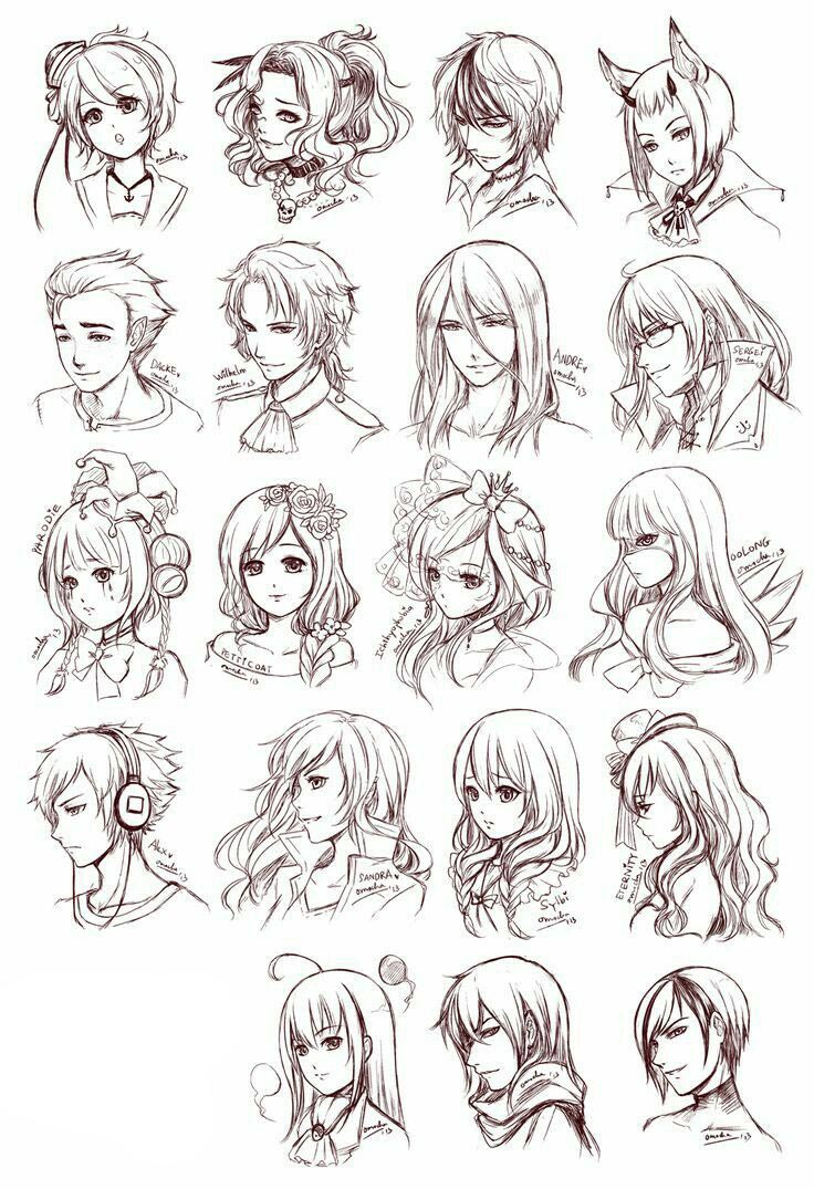 Anime Hairstyles Drawing
 Anime Hair Drawing Reference and Sketches for Artists