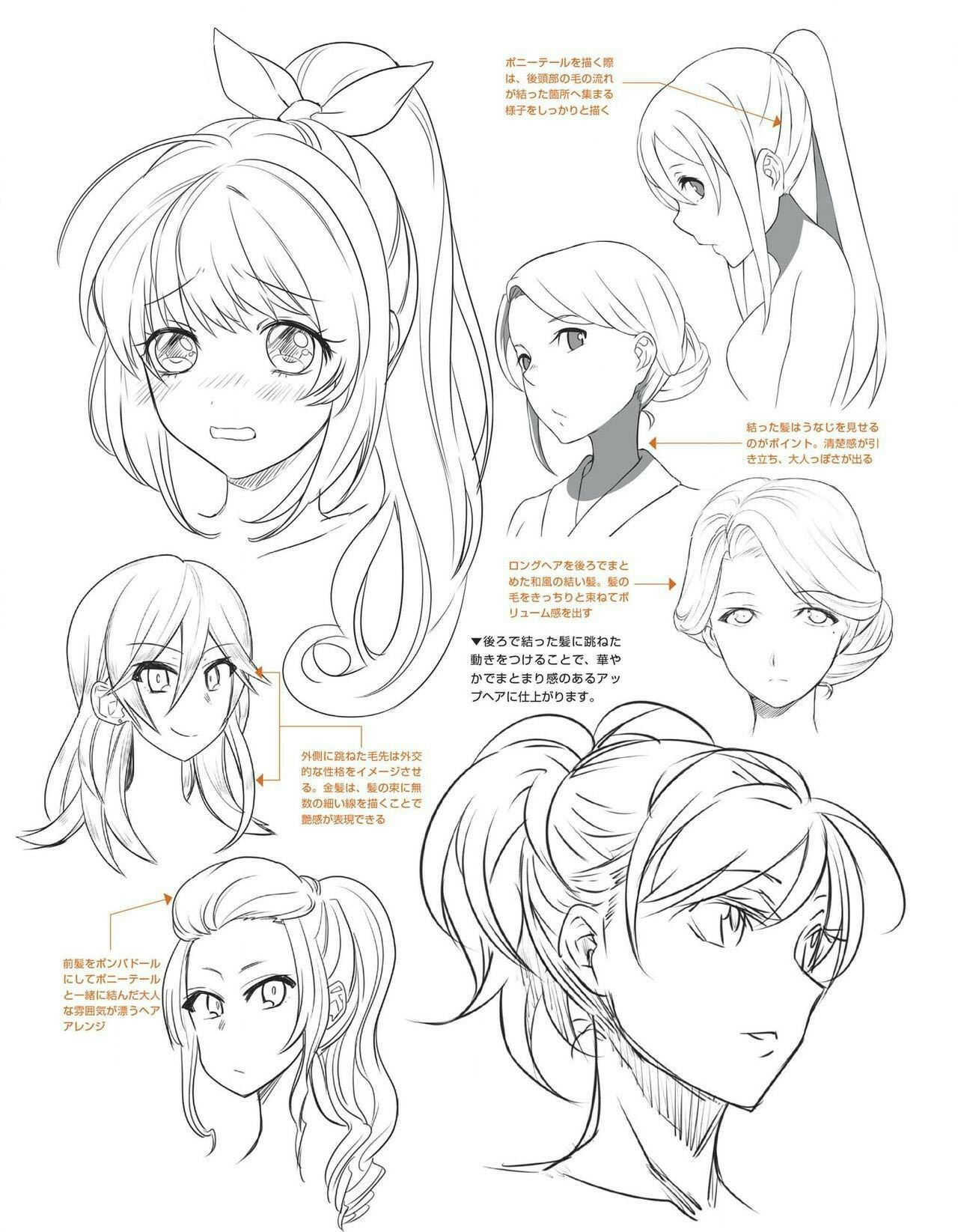 Anime Hairstyles Drawing
 Anime Hair Drawing Reference and Sketches for Artists