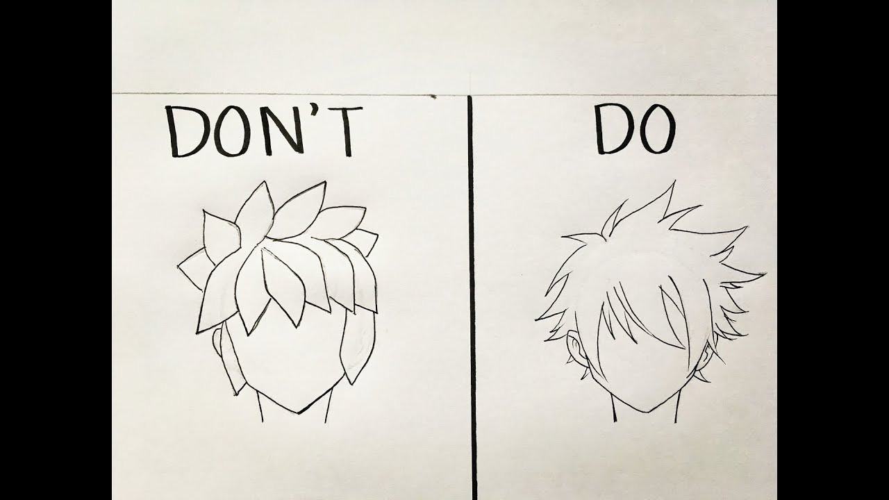 Anime Hairstyles Drawing
 Do s and Don ts in drawing male anime hair