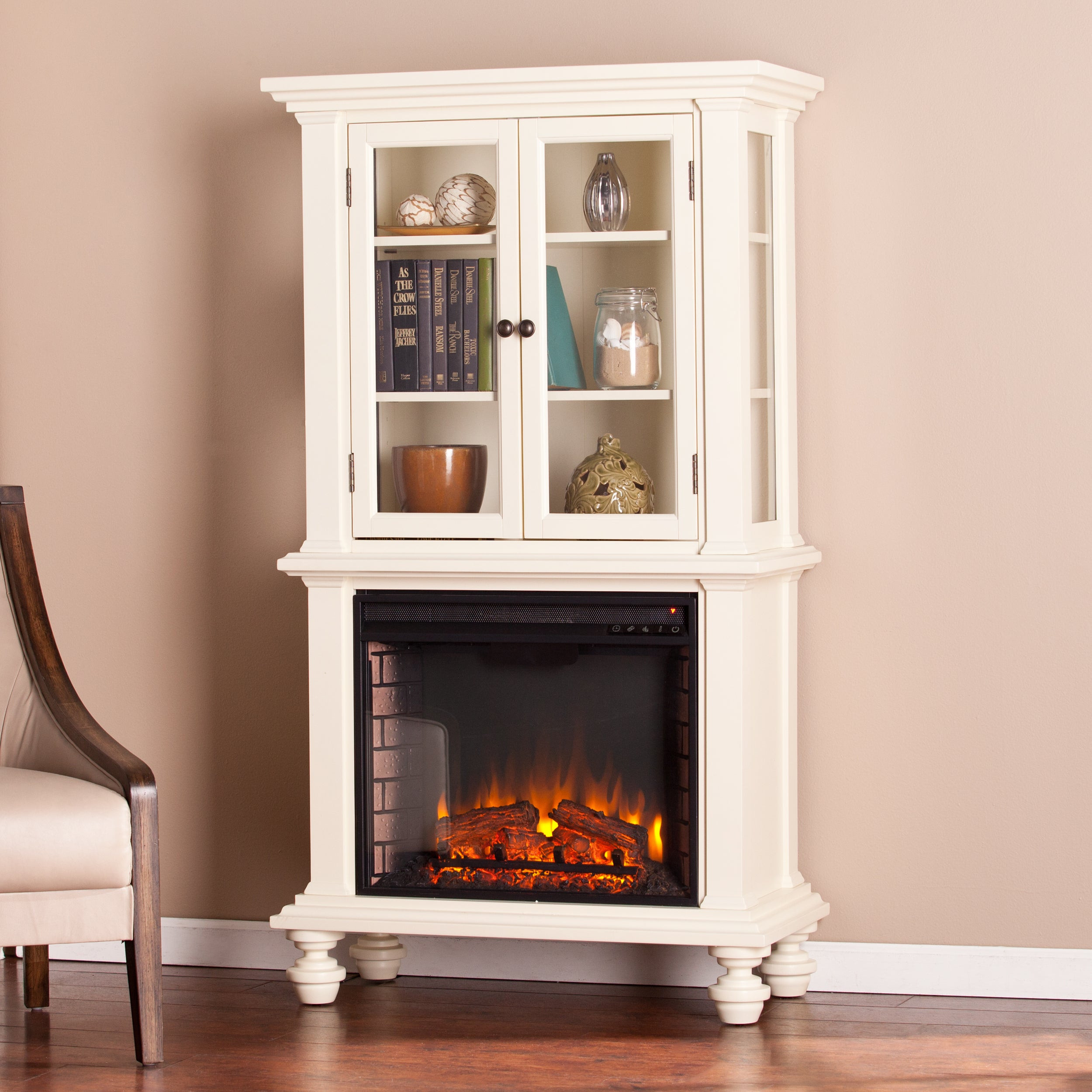 Antique White Electric Fireplace
 Shop Harper Blvd Knox Antique White Electric Fireplace