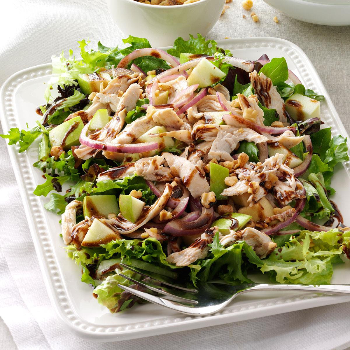 Apple Chicken Salad
 Chicken & Apple Salad with Greens Recipe