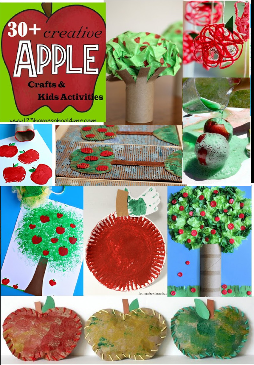 Apple Crafts For Kids
 30 Apple Crafts & Kids Activities for September