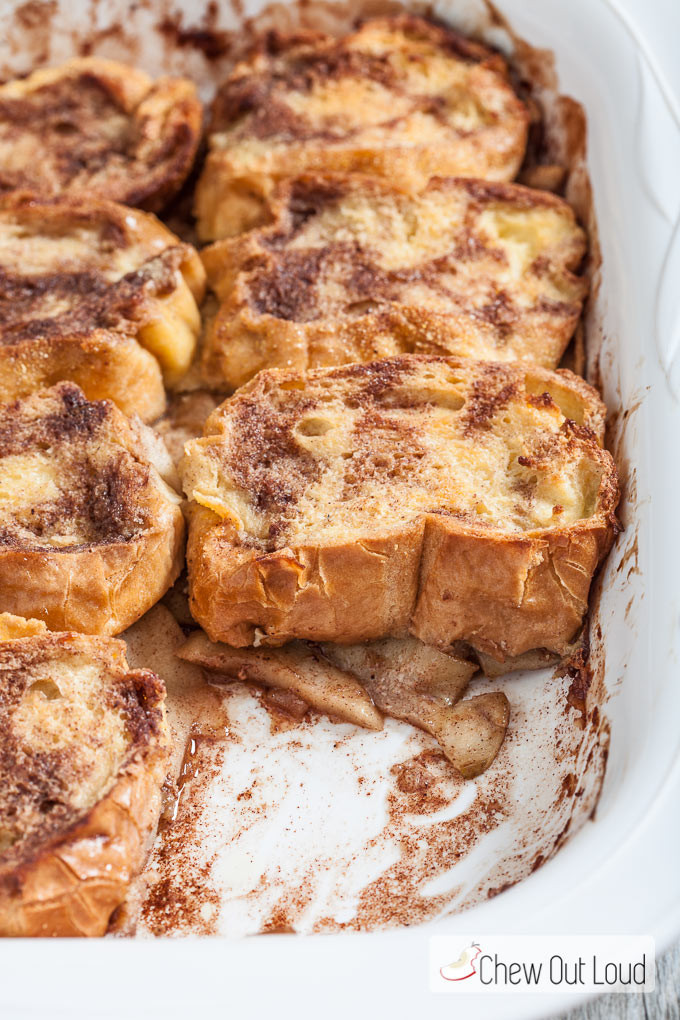 Apple French Toast Bake
 Upside Down Apple French Toast Bake Make ahead Chew