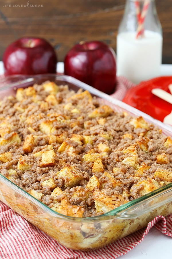 Apple French Toast Bake
 Overnight Cinnamon Apple Baked French Toast Casserole