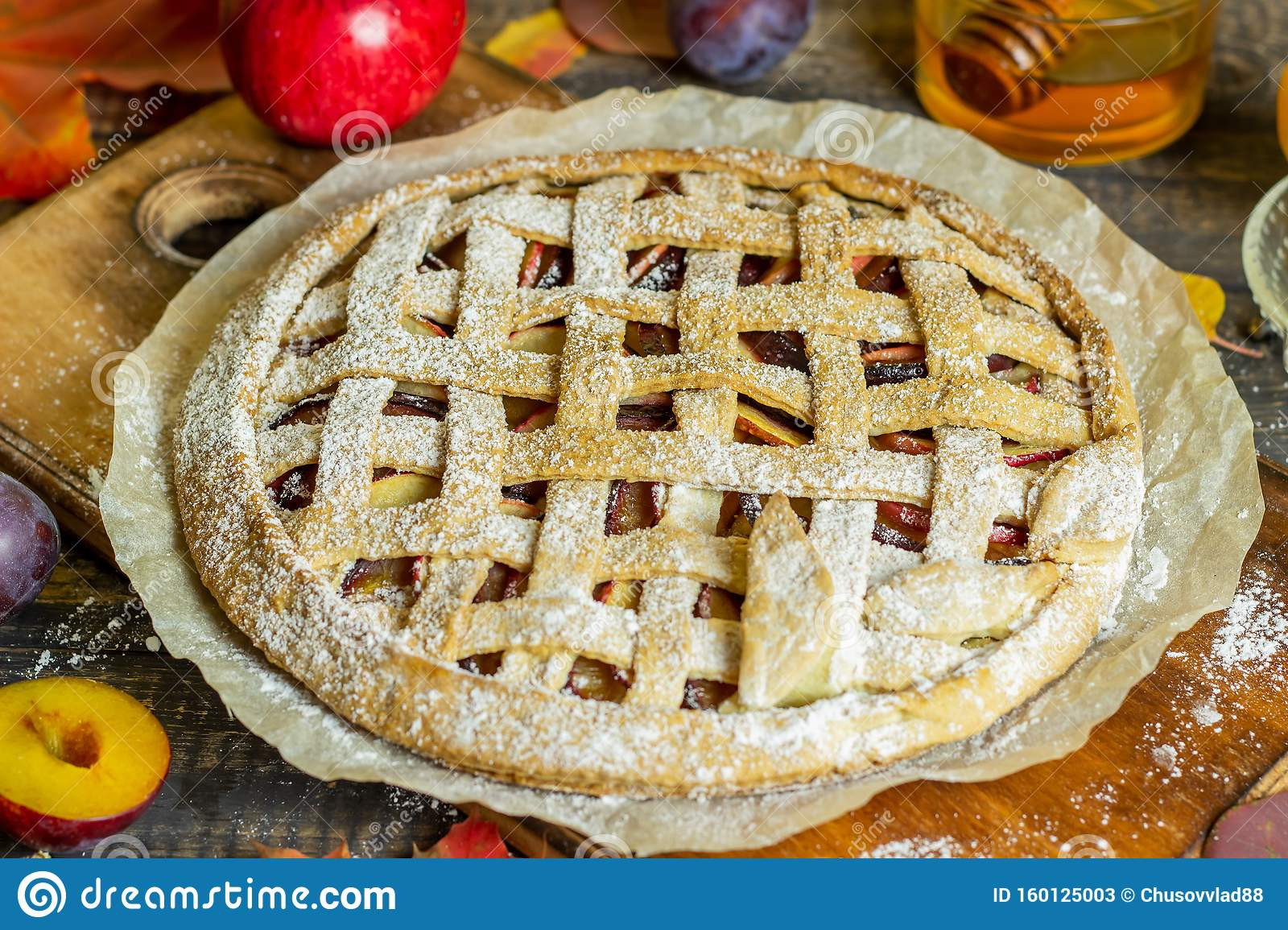 Apple Pie Cook Time
 Plum Apple Pie Cooking Recipes Ve arian Food Stock