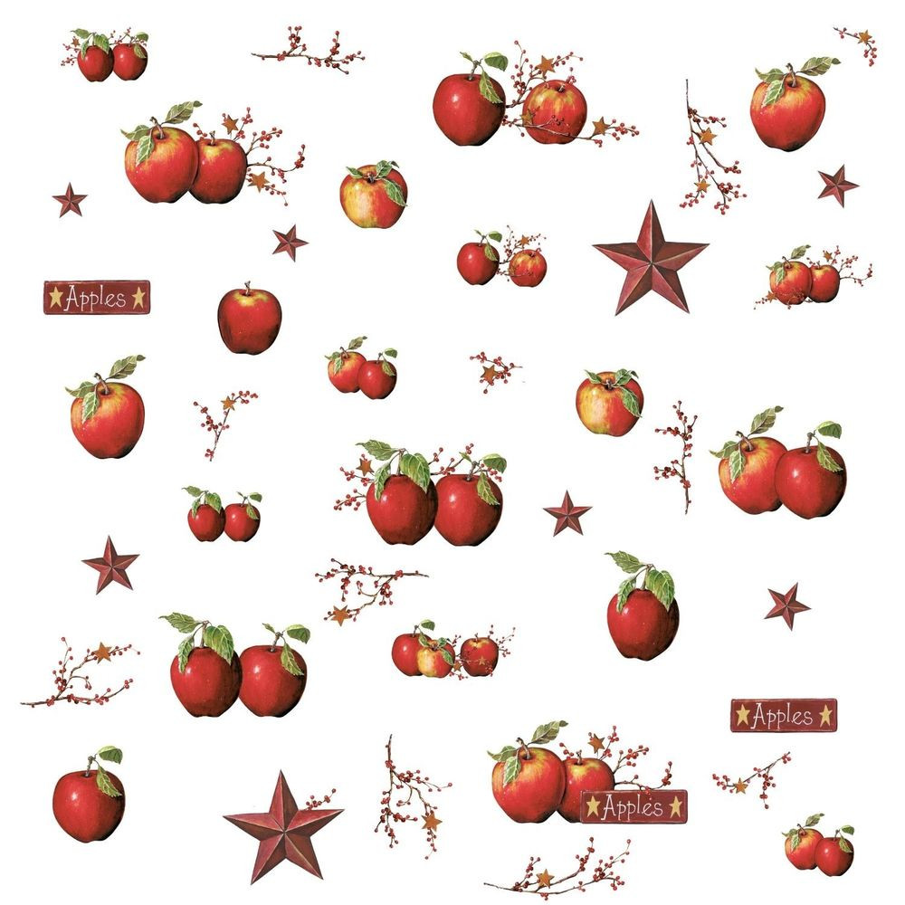 Apple Wall Decor For Kitchen
 APPLES Wall Stickers Room Decor DeCaLs COUNTRY STARS