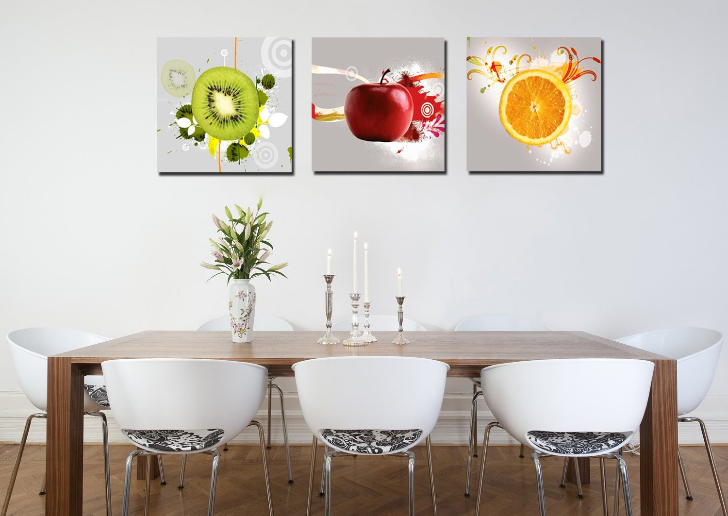 Apple Wall Decor For Kitchen
 Red Apple Orange Kiwi Wall Art Print Canvas Framed Kitchen