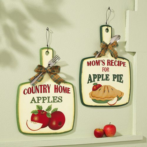 Apple Wall Decor For Kitchen
 Look Apple Pie Kitchen Wall Decor Set Country Red Apple