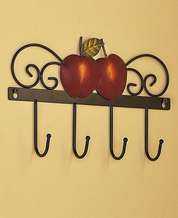 Apple Wall Decor For Kitchen
 APPLE WALL HOOK TOWEL KEY RUSTIC ART COUNTRY KITCHEN HOME