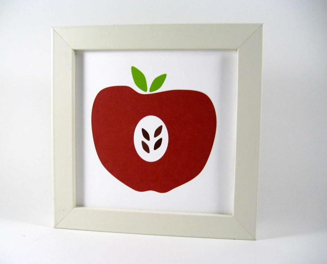 Apple Wall Decor For Kitchen
 Items similar to Red Apple Wall Art Print Home Decor