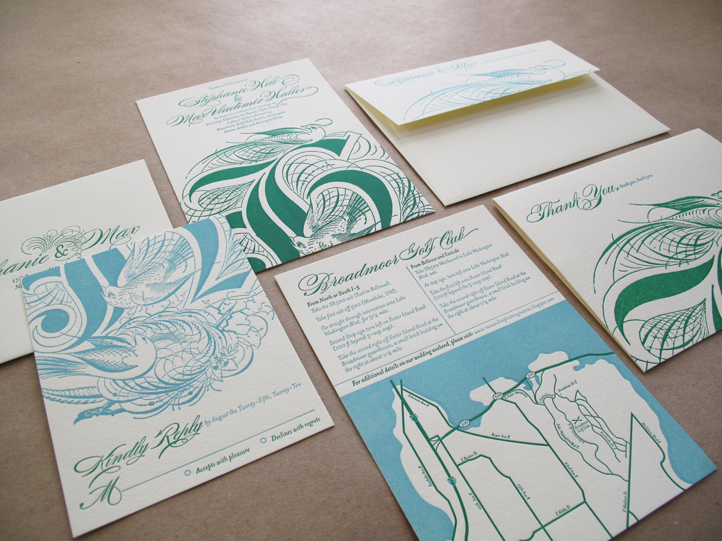 Aqua Wedding Invitations
 Emerald Aqua Wedding Invitations