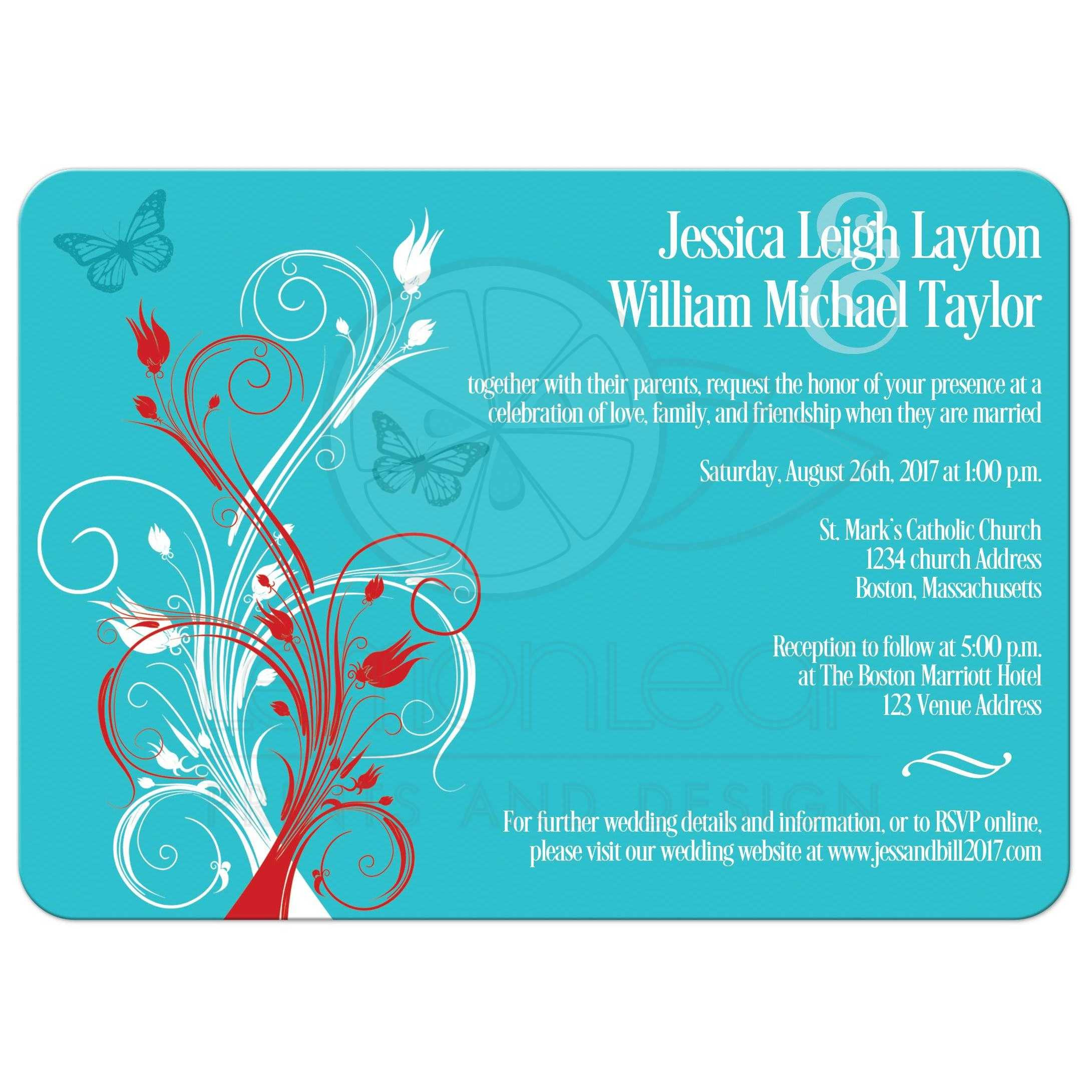 Aqua Wedding Invitations
 Wedding Invitation