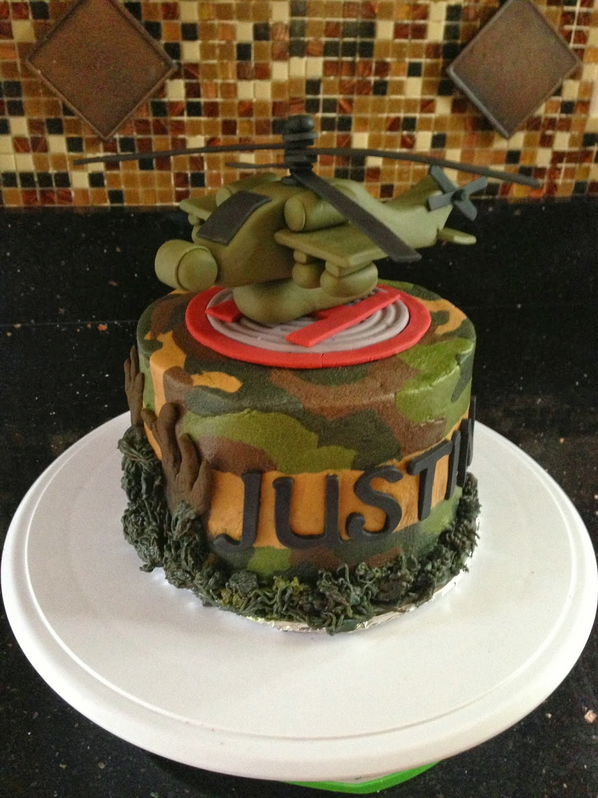 Army Birthday Cake
 Joyce Gourmet Army Helicopter Birthday Cake