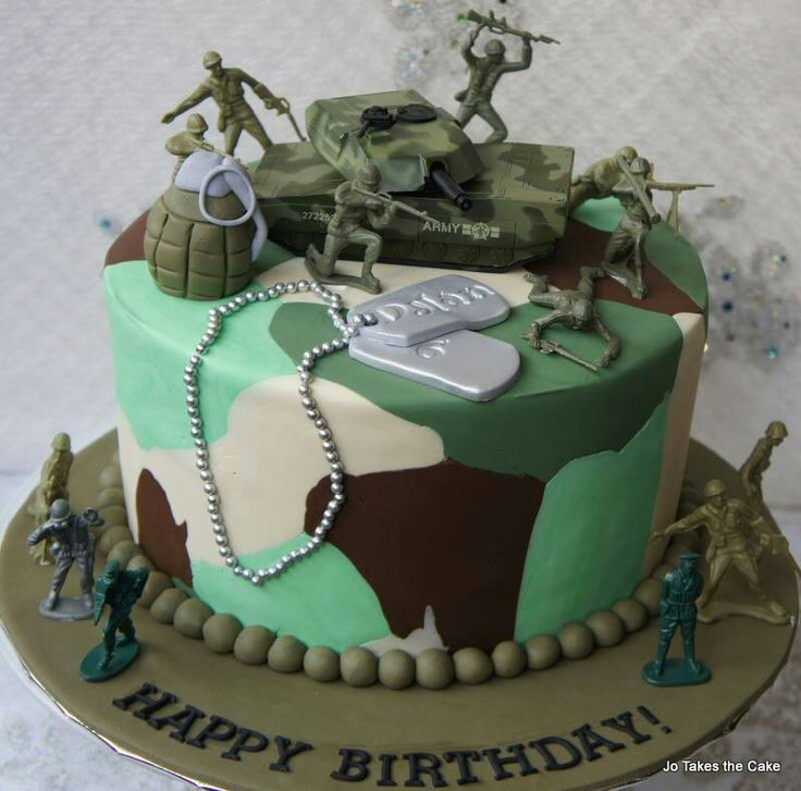 Army Birthday Cake
 Military Birthday Cakes