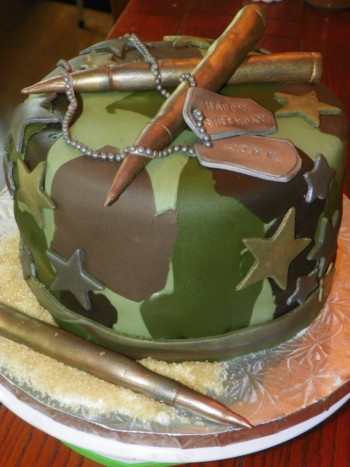Army Birthday Cake
 Plumeria Cake Studio USMC Birthday Cake