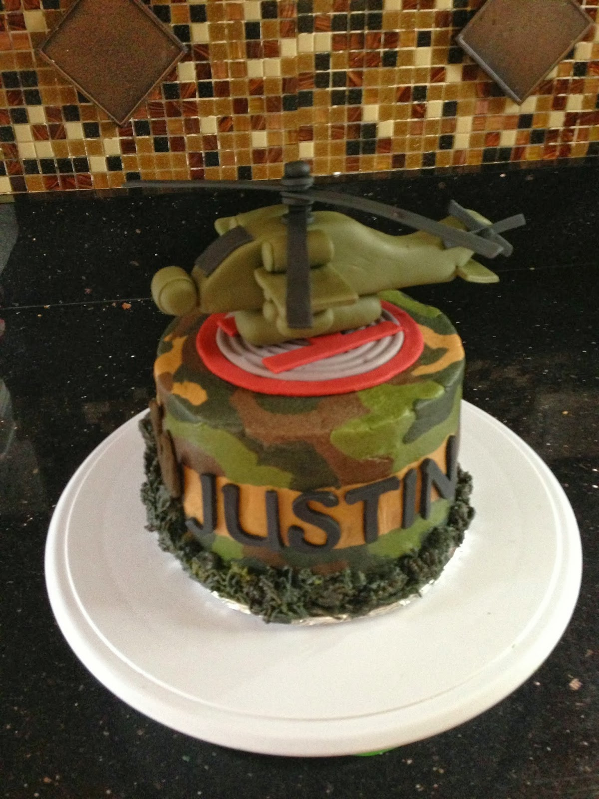 Army Birthday Cake
 Joyce Gourmet Army Helicopter Birthday Cake