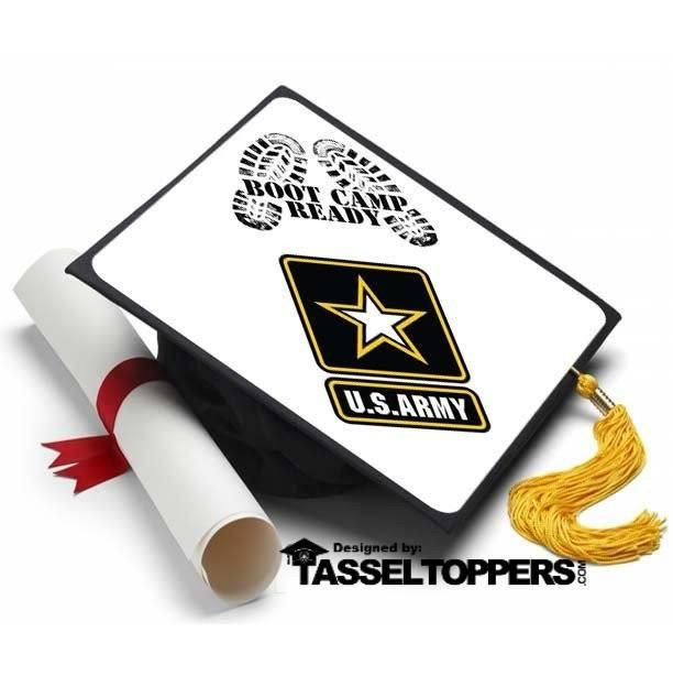 Army Graduation Gift Ideas
 Graduation Cap Topper ™ Army Boot Camp Ready Tassel