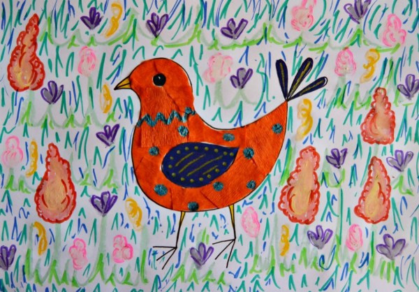 Art Work For Kids
 Colorful Spring Bird Kids Artwork