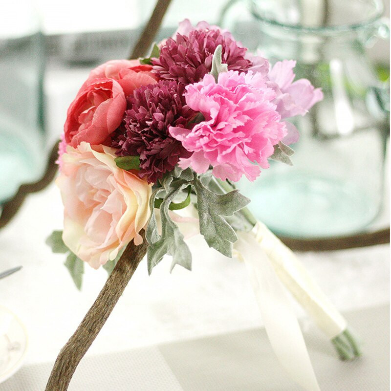 Artificial Flowers For Wedding
 Vivid Artificial Flower Bridal Bouquet Silk artificial