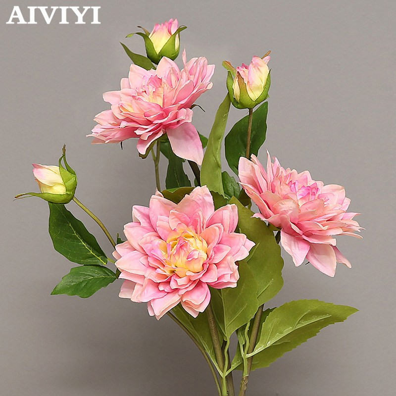 Artificial Flowers For Wedding
 AIVIYI Silk flower wedding bouquet roses dahlias