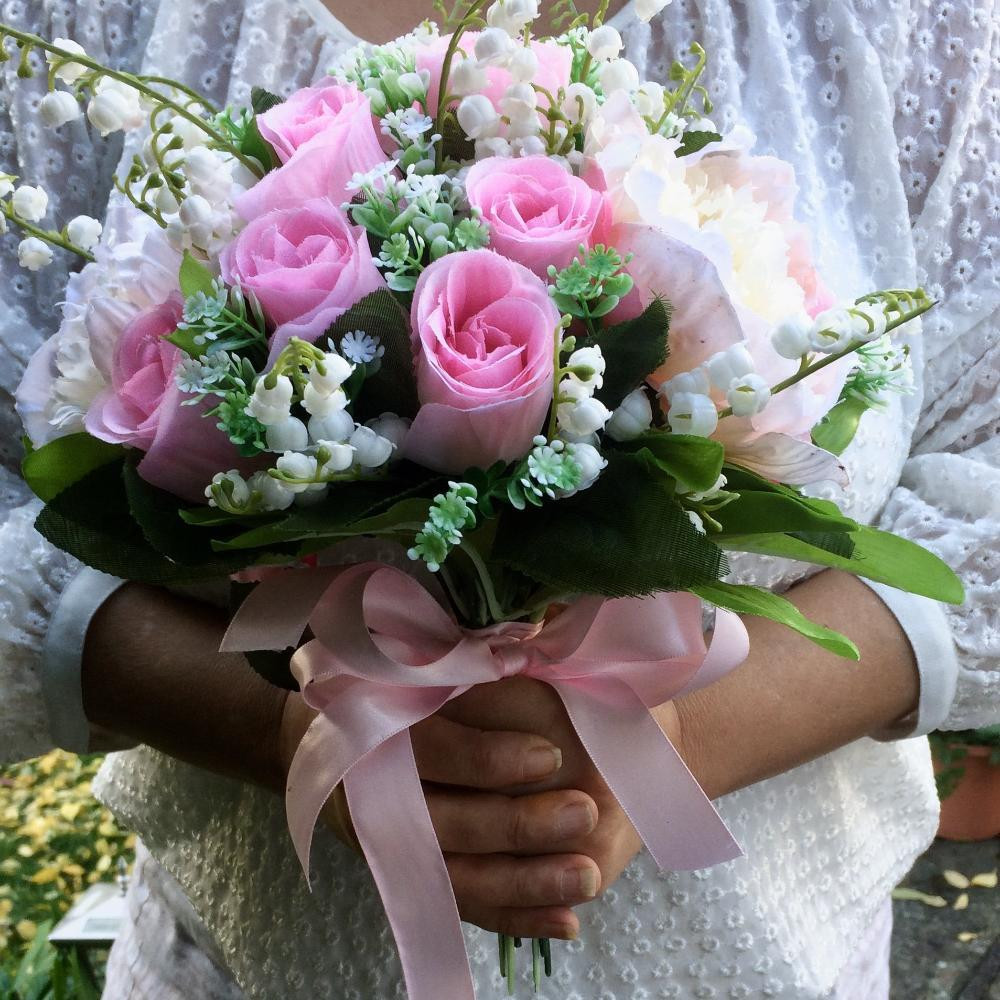 Artificial Wedding Flowers
 an artificial wedding bouquet of pink rose peony & lily