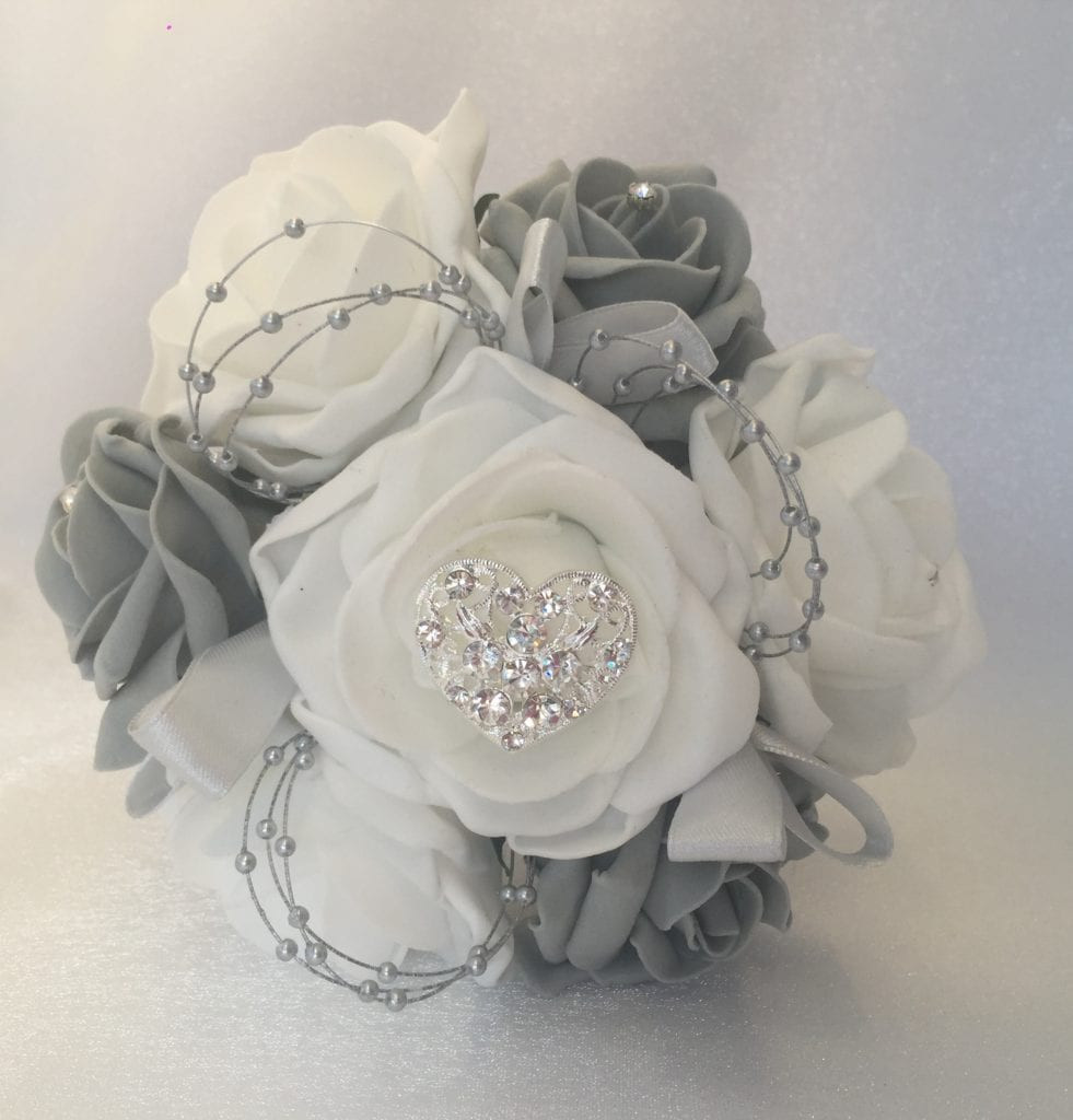 Artificial Wedding Flowers
 Small Artificial Wedding Flowers Bridesmaid Bouquet Posy Heart